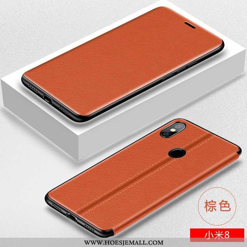 Hoes Xiaomi Mi 8 Trend Dun Jeugd Patroon Mini Bescherming Leren Hoesje Blauwe