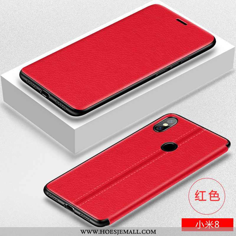 Hoes Xiaomi Mi 8 Trend Dun Jeugd Patroon Mini Bescherming Leren Hoesje Blauwe