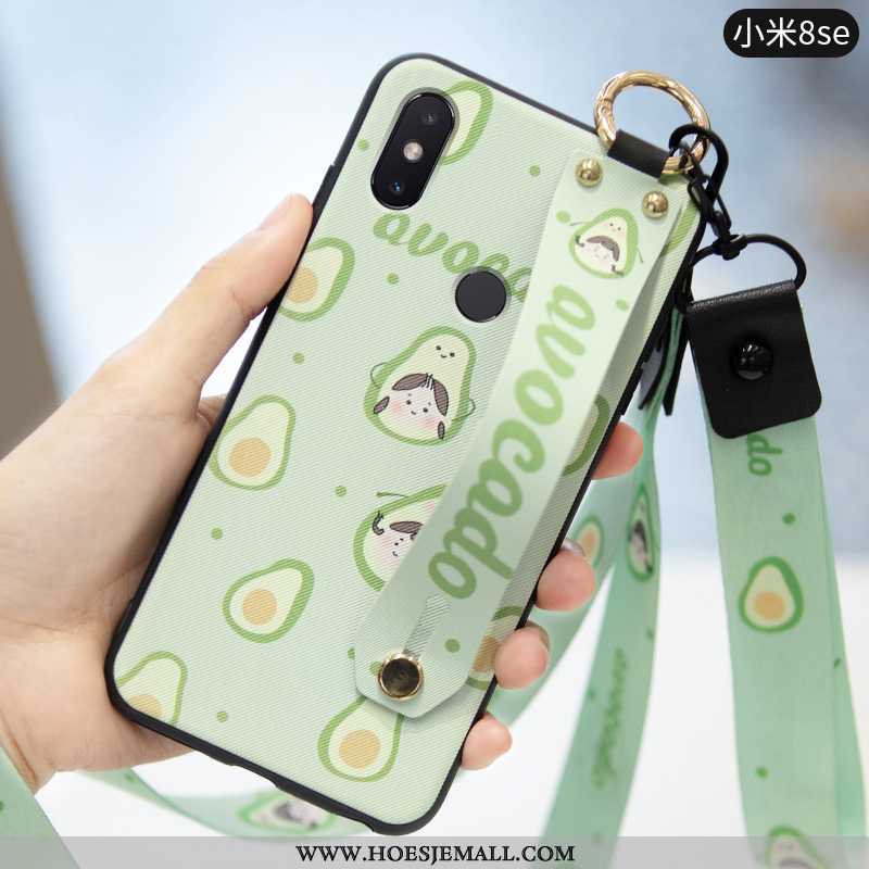 Hoesje Xiaomi Mi 8 Persoonlijk Scheppend Mini Aardbei Patroon Hart Fruit Groen