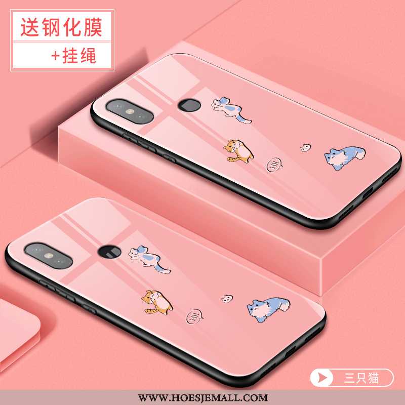 Hoesje Xiaomi Mi 8 Spotprent Mooie Persoonlijk Roze All Inclusive Bescherming