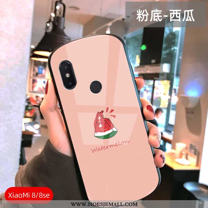 Hoes Xiaomi Mi 8 Mode Persoonlijk Mobiele Telefoon All Inclusive Patroon Bescherming Dun Roze