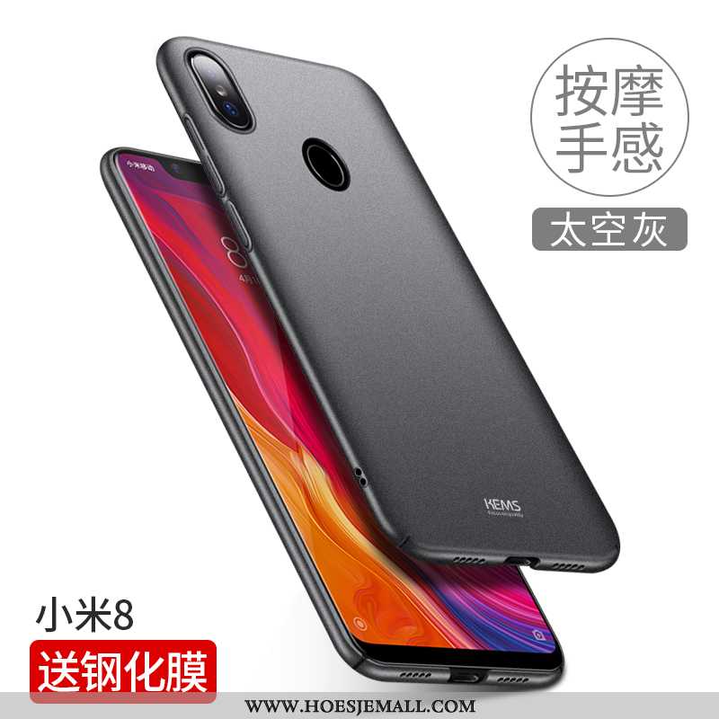 Hoesje Xiaomi Mi 8 Schrobben Persoonlijk Anti-fall Dun Bescherming Hard Zwarte