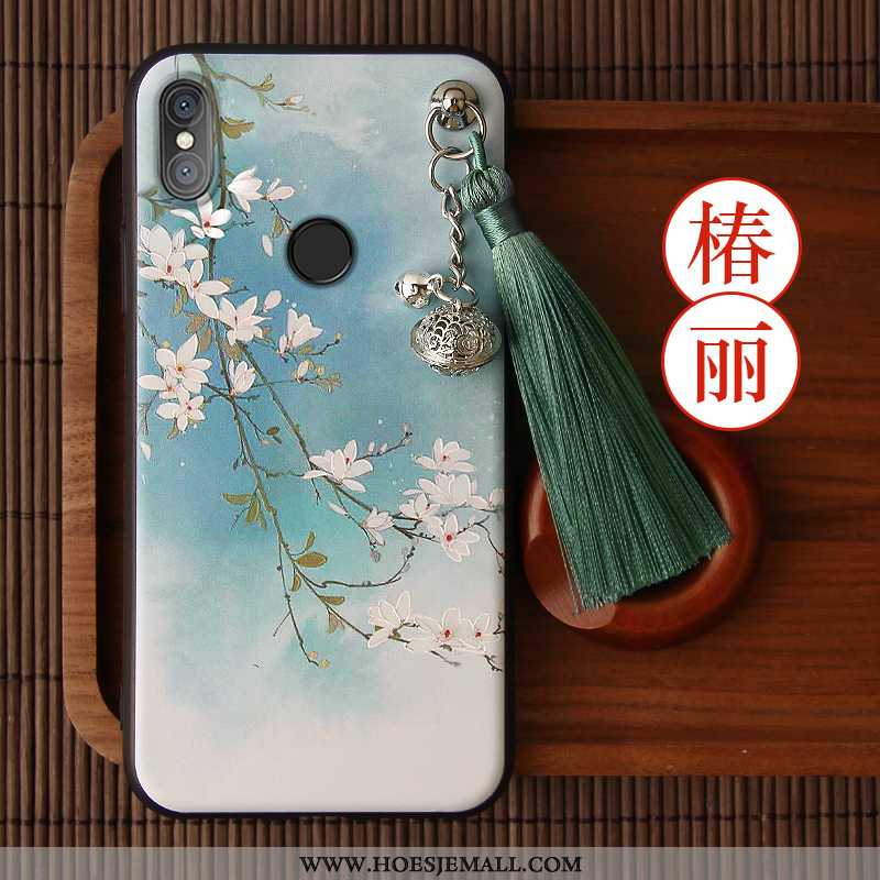 Hoes Xiaomi Mi 8 Scheppend Reliëf Zacht Anti-fall Hoesje All Inclusive Purper