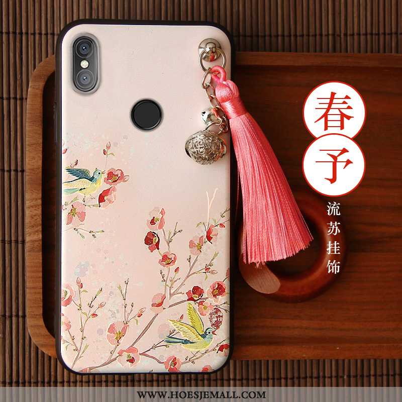 Hoes Xiaomi Mi 8 Scheppend Reliëf Zacht Anti-fall Hoesje All Inclusive Purper