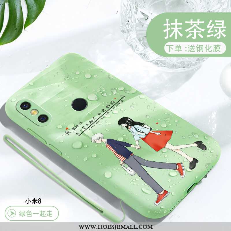 Hoesje Xiaomi Mi 8 Mooie Super Spotprent Mobiele Telefoon Dun Scheppend Hoes Groen