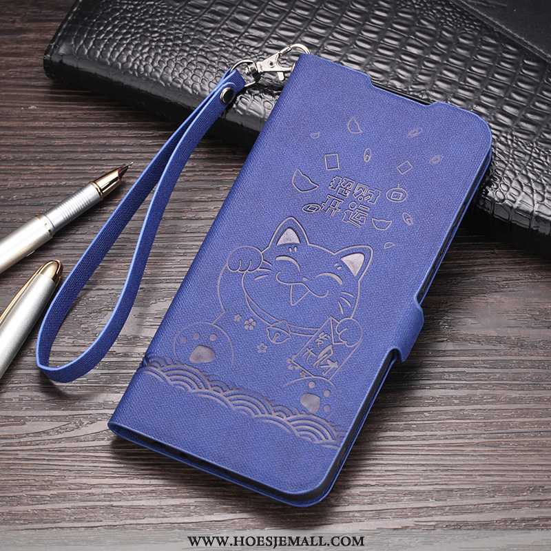 Hoes Xiaomi Mi 8 Bescherming Leren Hoesje Blauw Anti-fall Mobiele Telefoon Zacht All Inclusive Blauw