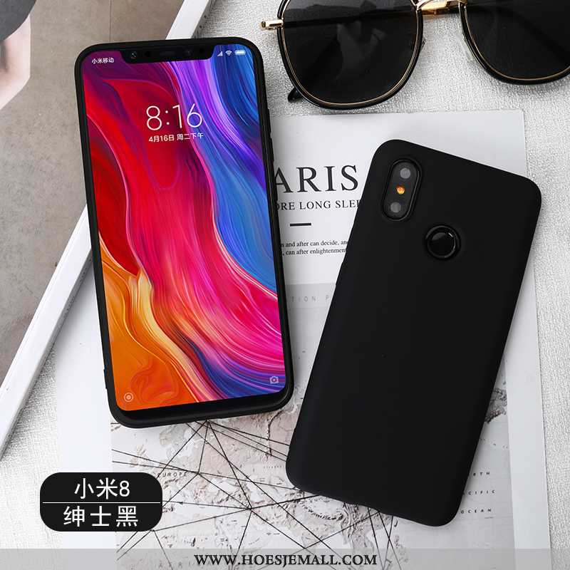 Hoesje Xiaomi Mi 8 Zacht Siliconen All Inclusive Hoes Mobiele Telefoon Mini Anti-fall Blauwe