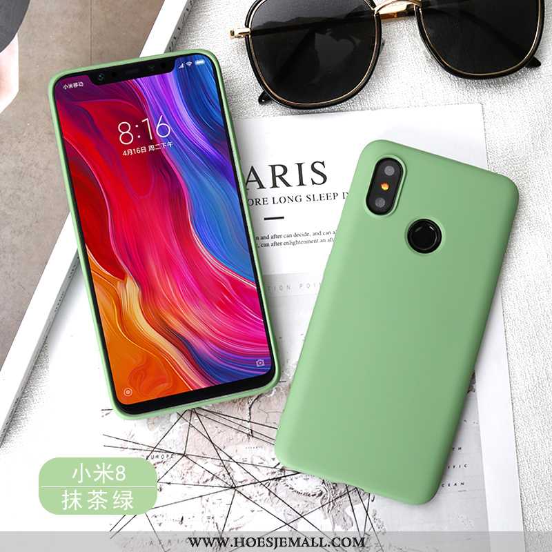 Hoesje Xiaomi Mi 8 Zacht Siliconen All Inclusive Hoes Mobiele Telefoon Mini Anti-fall Blauwe