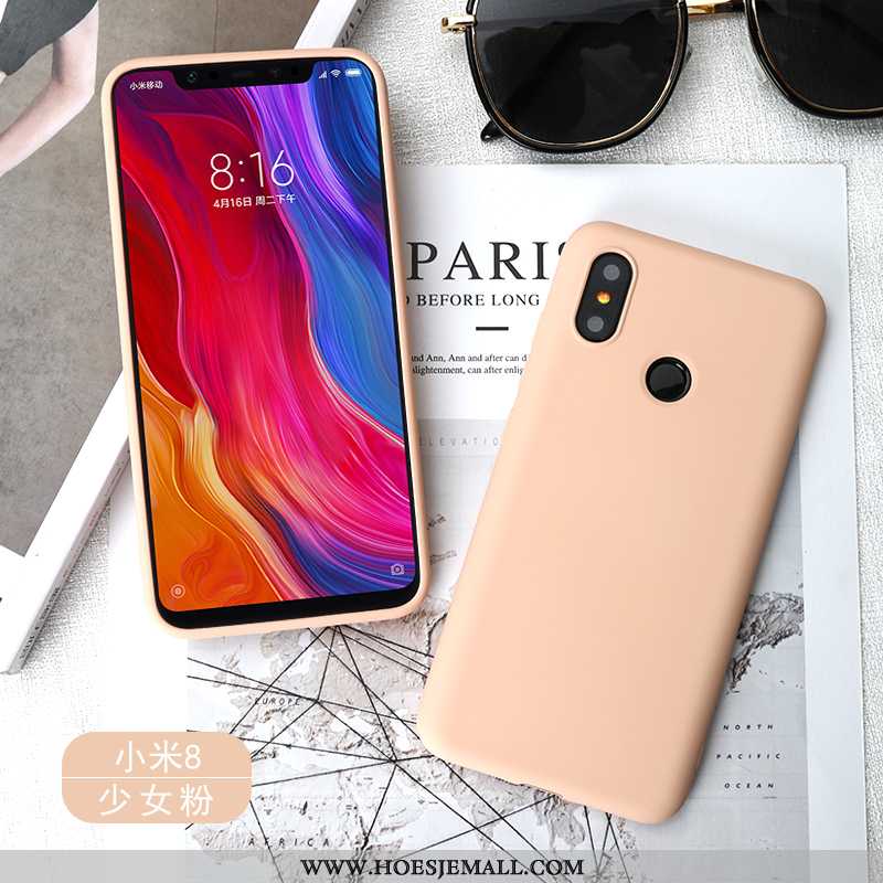 Hoesje Xiaomi Mi 8 Zacht Siliconen All Inclusive Hoes Mobiele Telefoon Mini Anti-fall Blauwe