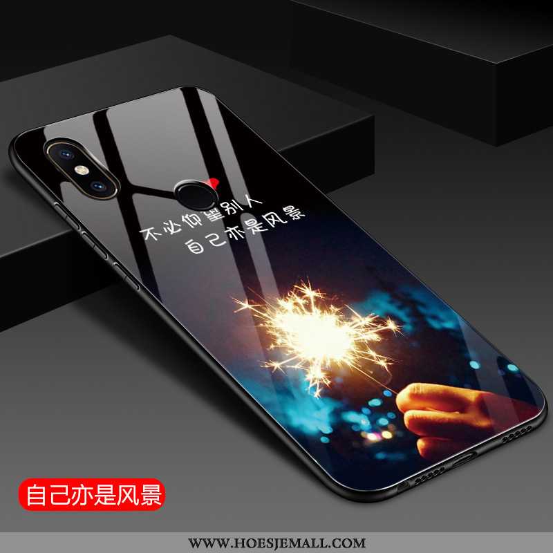 Hoes Xiaomi Mi 8 Zacht Siliconen Blauw Mobiele Telefoon Anti-fall Hoesje Blauwe