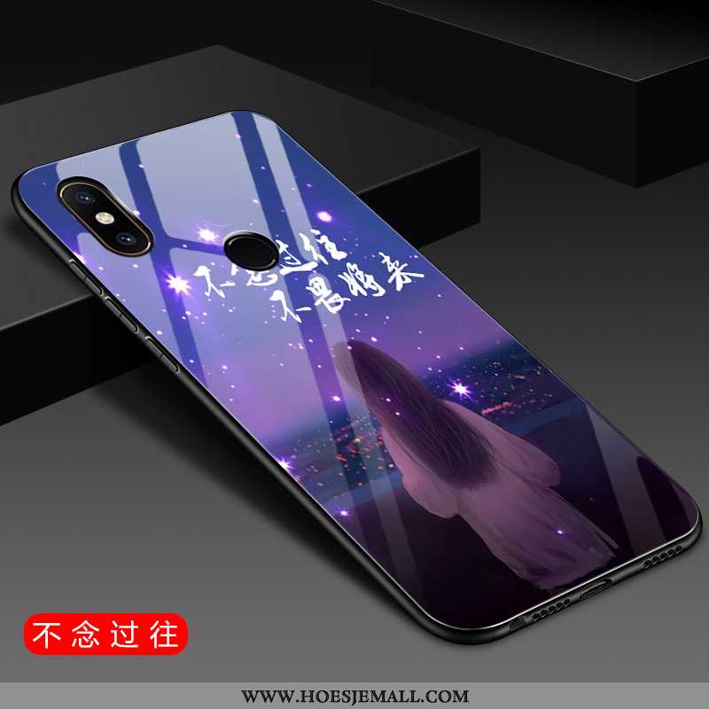 Hoes Xiaomi Mi 8 Zacht Siliconen Blauw Mobiele Telefoon Anti-fall Hoesje Blauwe