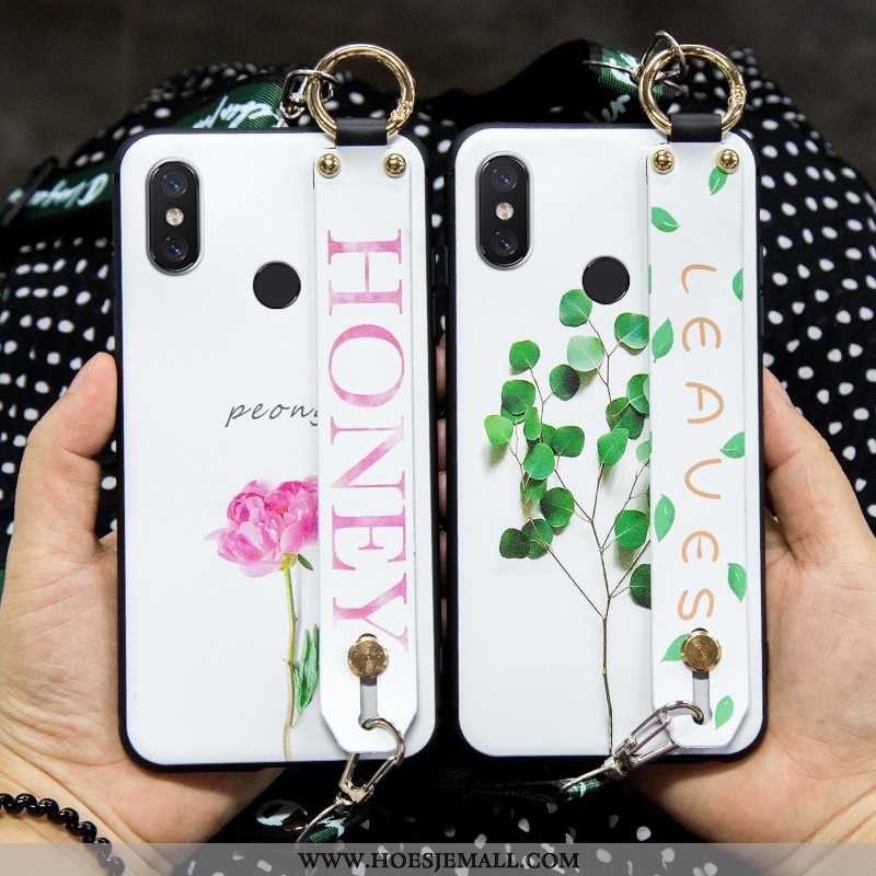 Hoesje Xiaomi Mi 8 Hanger Persoonlijk Bescherming Siliconen Mobiele Telefoon Kunst Vers Roze