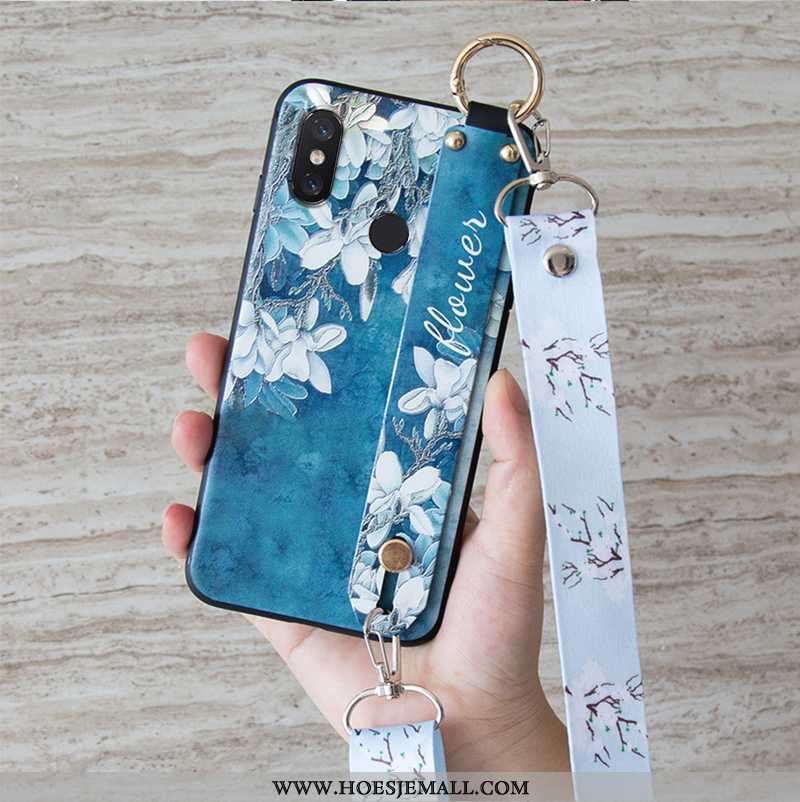 Hoesje Xiaomi Mi 8 Hanger Persoonlijk Bescherming Siliconen Mobiele Telefoon Kunst Vers Roze