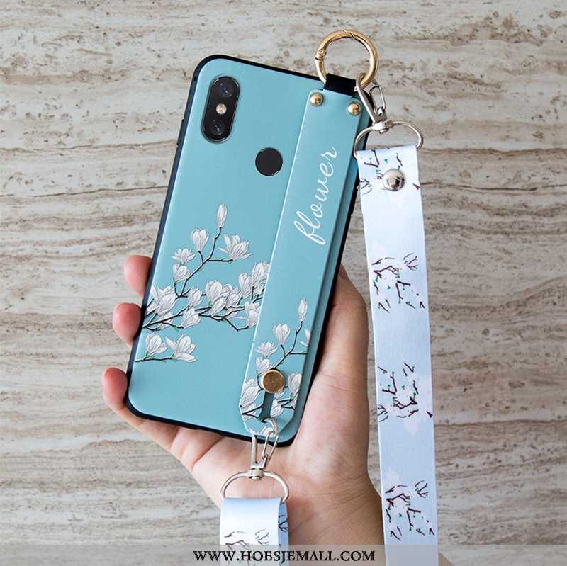 Hoesje Xiaomi Mi 8 Hanger Persoonlijk Bescherming Siliconen Mobiele Telefoon Kunst Vers Roze