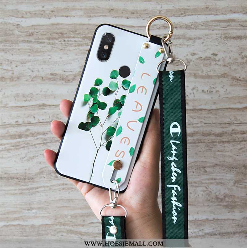 Hoesje Xiaomi Mi 8 Hanger Persoonlijk Bescherming Siliconen Mobiele Telefoon Kunst Vers Roze