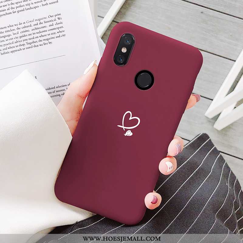 Hoes Xiaomi Mi 8 Dun Zacht Scheppend Net Red Mobiele Telefoon Patroon Siliconen Bordeaux