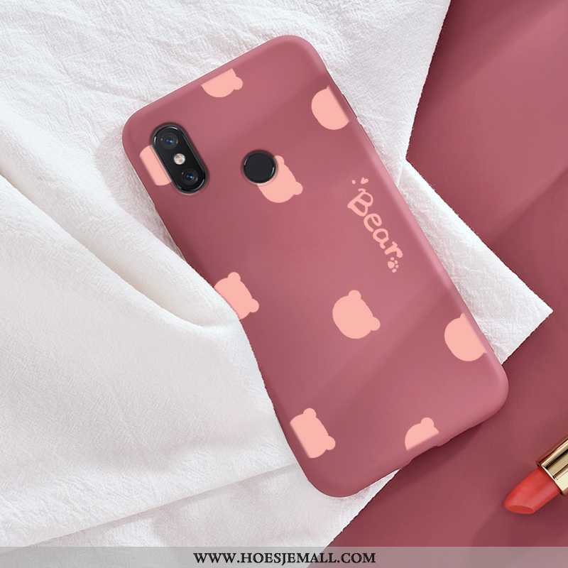 Hoes Xiaomi Mi 8 Scheppend Mooie Schrobben Lovers Hoesje Bescherming Rood