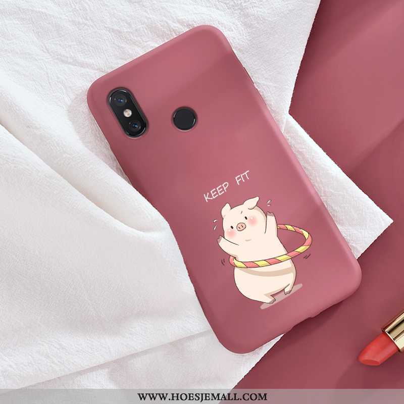 Hoes Xiaomi Mi 8 Scheppend Mooie Schrobben Lovers Hoesje Bescherming Rood