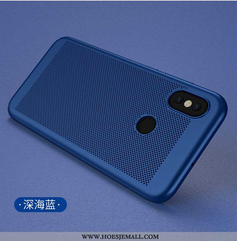 Hoes Xiaomi Mi 8 Schrobben Trend Mini Mesh Het Uitstralen Ademend Bescherming Donkerblauwe