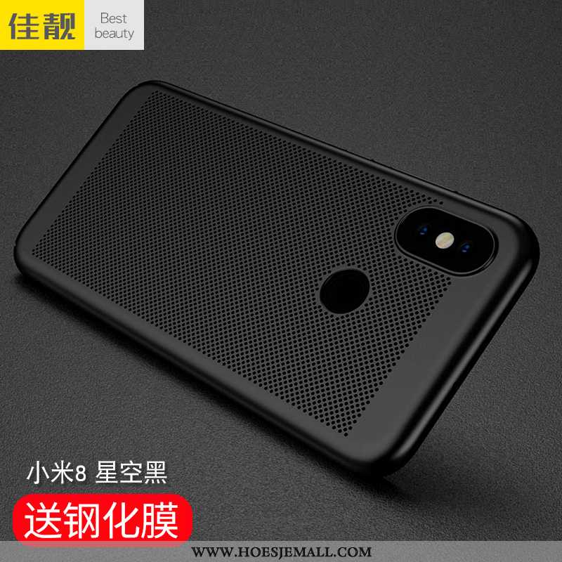 Hoes Xiaomi Mi 8 Schrobben Trend Mini Mesh Het Uitstralen Ademend Bescherming Donkerblauwe