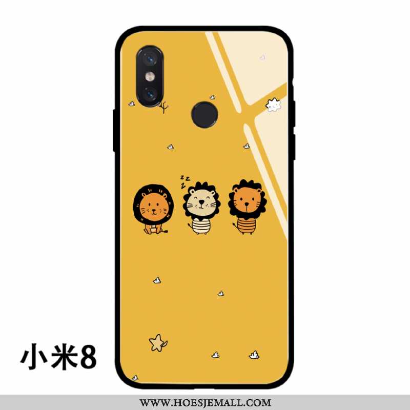 Hoes Xiaomi Mi 8 Dun Siliconen Spotprent Nieuw Mobiele Telefoon Mini Scheppend Geel