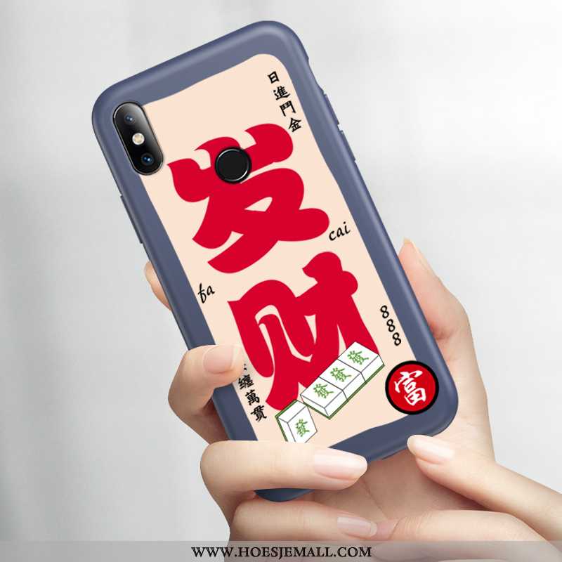 Hoesje Xiaomi Mi 8 Zacht Siliconen Dun Rijkdom Lovers Blauw Hoes Blauwe