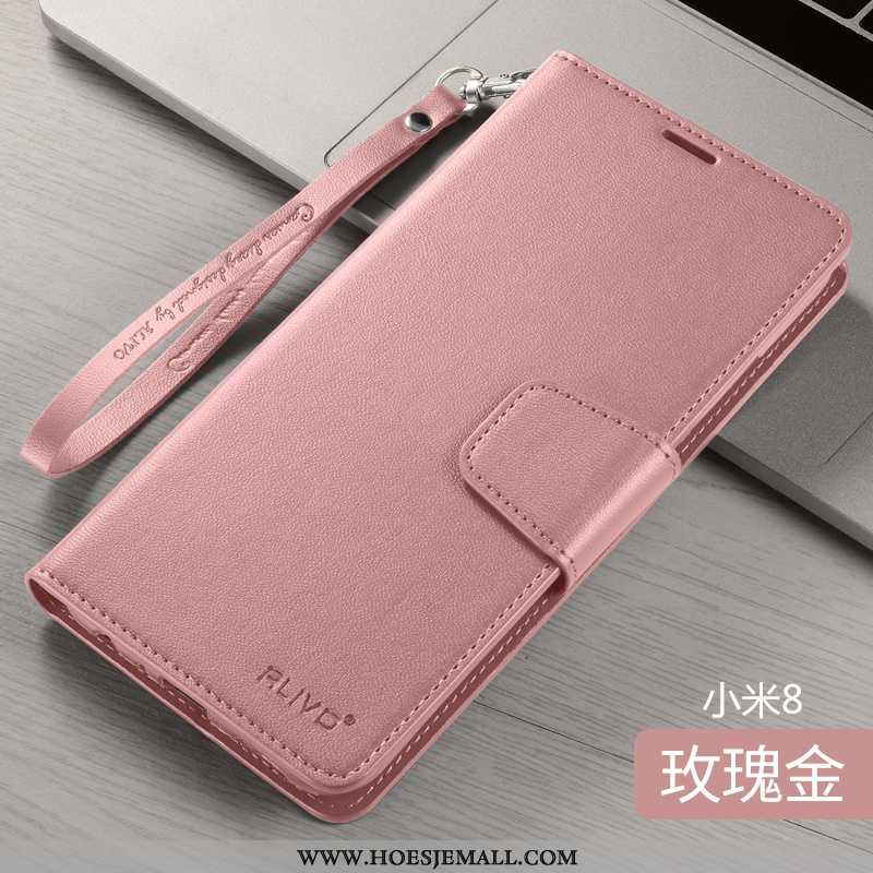 Hoesje Xiaomi Mi 8 Siliconen Bescherming All Inclusive Dun Clamshell Hoes Purper