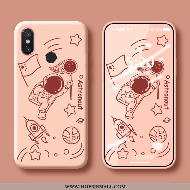 Hoes Xiaomi Mi 8 Scheppend Patroon Wind Planeet Mini Hoesje Anti-fall Blauwe