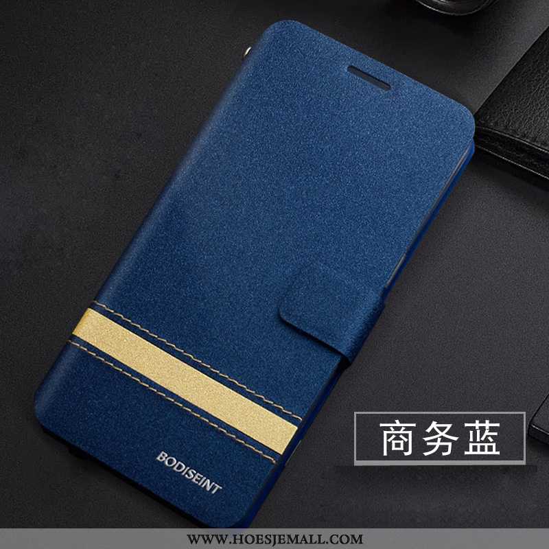 Hoesje Xiaomi Mi 9 Lite Leren Blauw Mobiele Telefoon Mini Clamshell Anti-fall Blauwe
