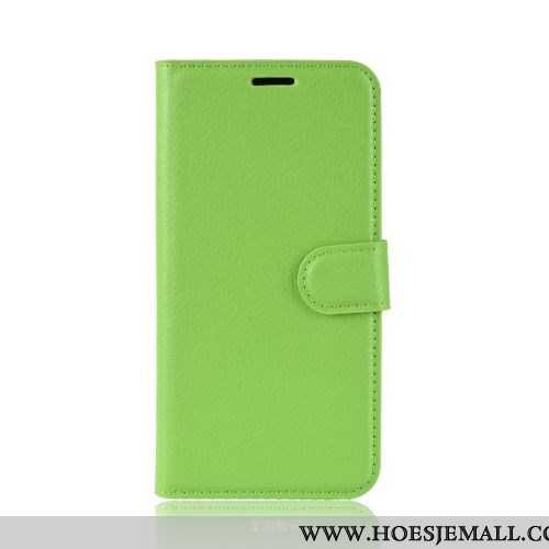 Hoesje Xiaomi Mi 9 Lite Leren Portemonnee Mobiele Telefoon Mini Groen Eenvoudige