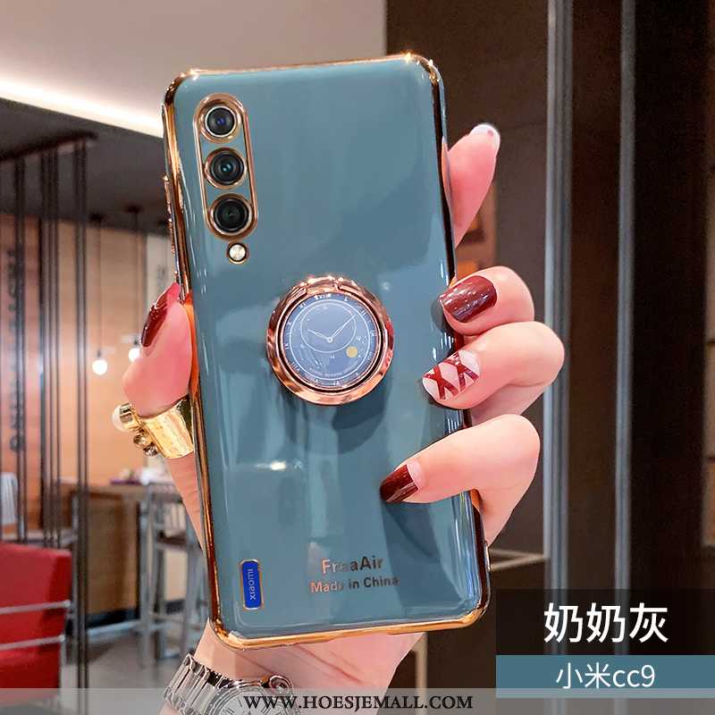 Hoes Xiaomi Mi 9 Lite Zacht Bescherming Hoesje Ring Anti-fall Mobiele Telefoon Mini Blauwe