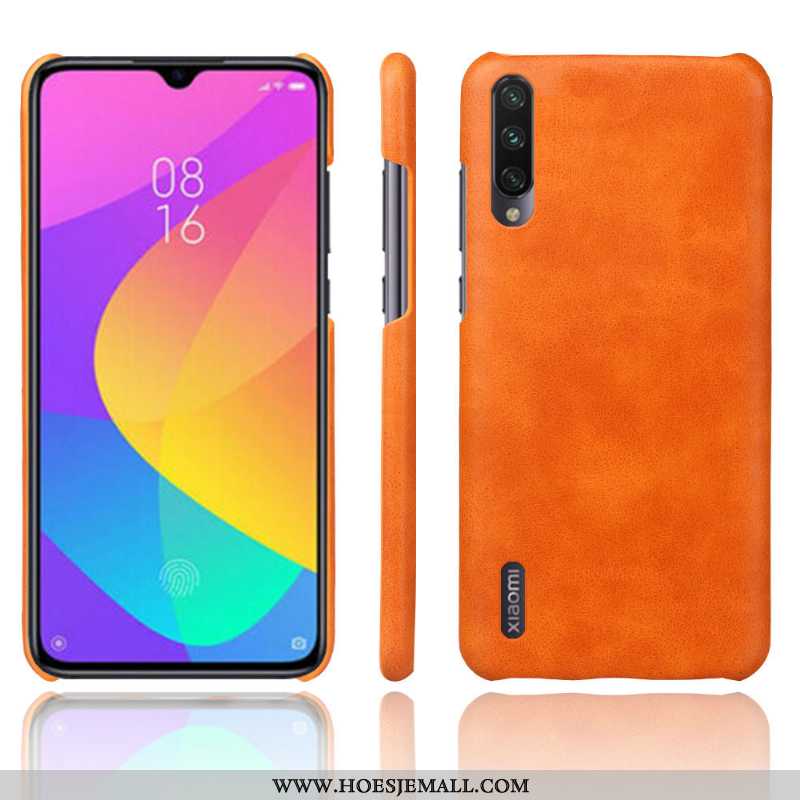 Hoes Xiaomi Mi 9 Lite Bescherming Leren Hoesje Grijs Voelen Schrobben Slijtvast