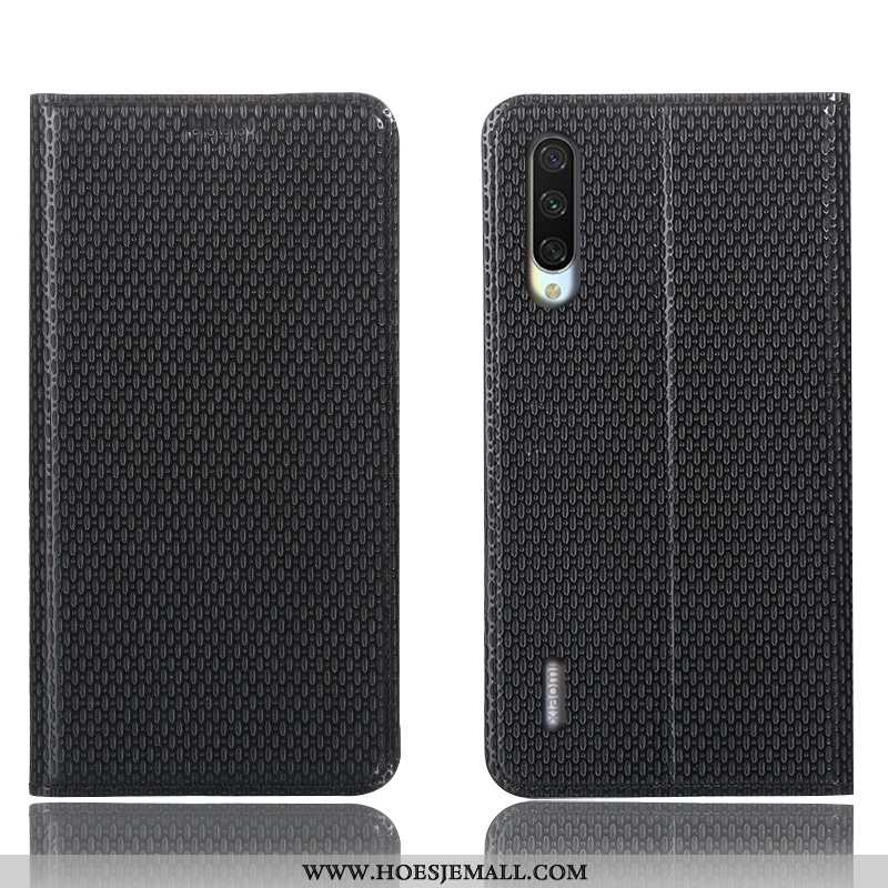 Hoesje Xiaomi Mi 9 Lite Leren Patroon Hoes Folio Mini Bruin Anti-fall Bruine