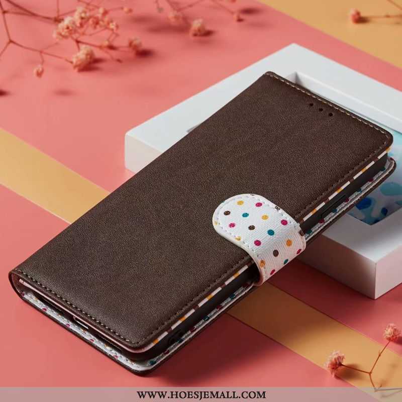 Hoesje Xiaomi Mi 9 Lite Hanger Zacht Mobiele Telefoon Hoes Folio Mini Leren Blauwe