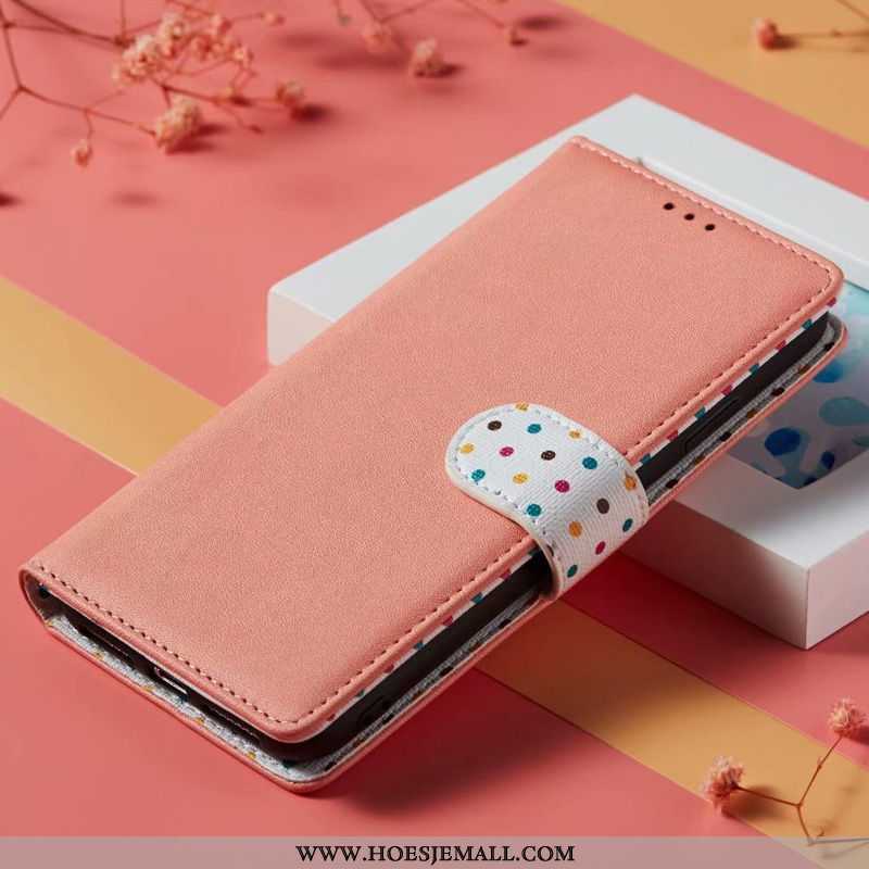 Hoesje Xiaomi Mi 9 Lite Hanger Zacht Mobiele Telefoon Hoes Folio Mini Leren Blauwe