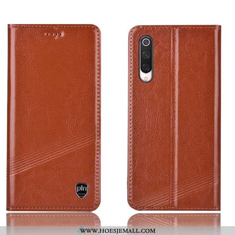 Hoesje Xiaomi Mi 9 Lite Bescherming Leren Anti-fall Mobiele Telefoon Mini Rood Zwarte