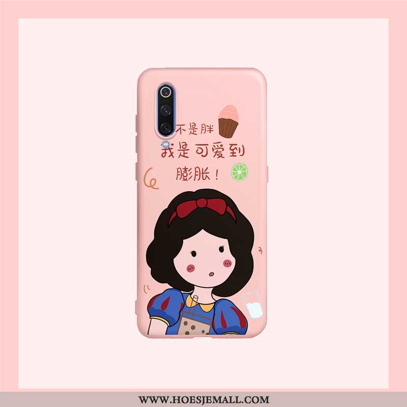 Hoes Xiaomi Mi 9 Lite Siliconen Spotprent Mooie Mobiele Telefoon Roze Mini Anti-fall