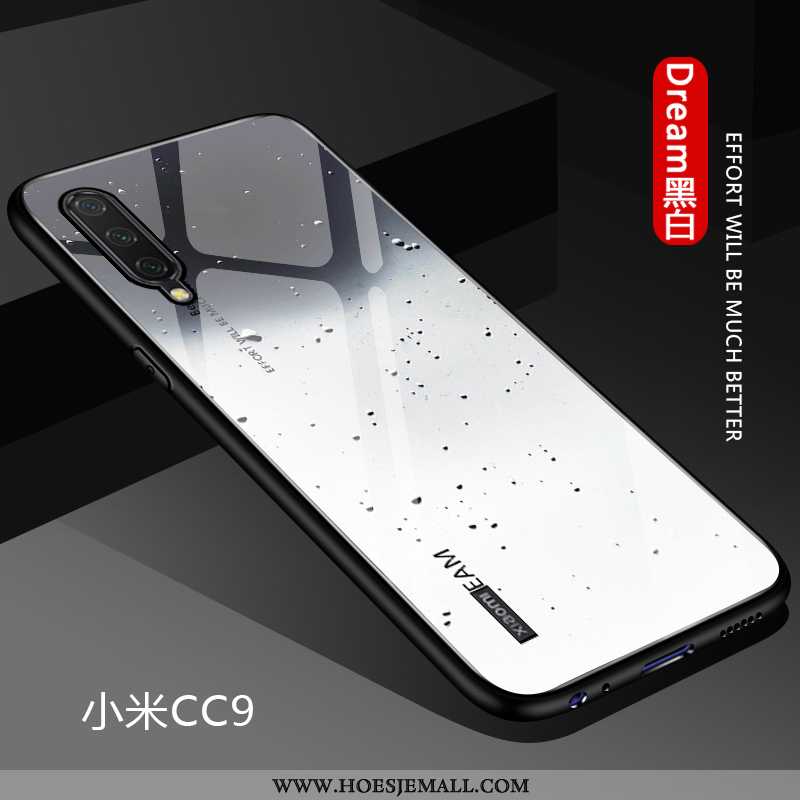 Hoesje Xiaomi Mi 9 Lite Glas Persoonlijk Trend Zacht Hoes Effen Kleur Donkerblauwe