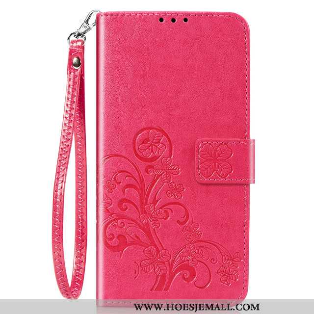 Hoesje Xiaomi Mi 9 Lite Leren Hanger Rood Mini Hoes Clamshell Mobiele Telefoon