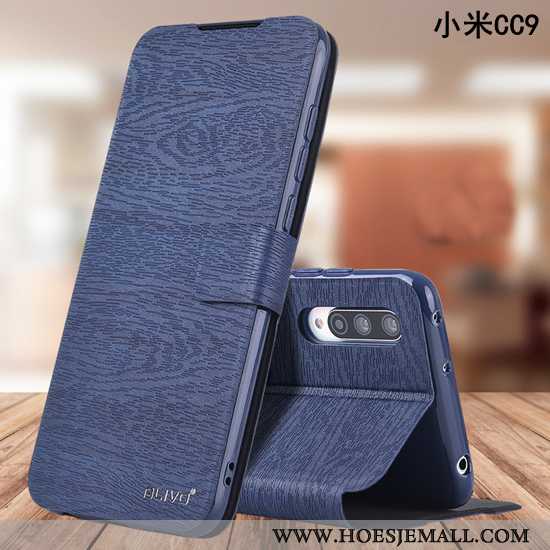 Hoesje Xiaomi Mi 9 Lite Bescherming Leren Mini Pas Mobiele Telefoon Folio Rood