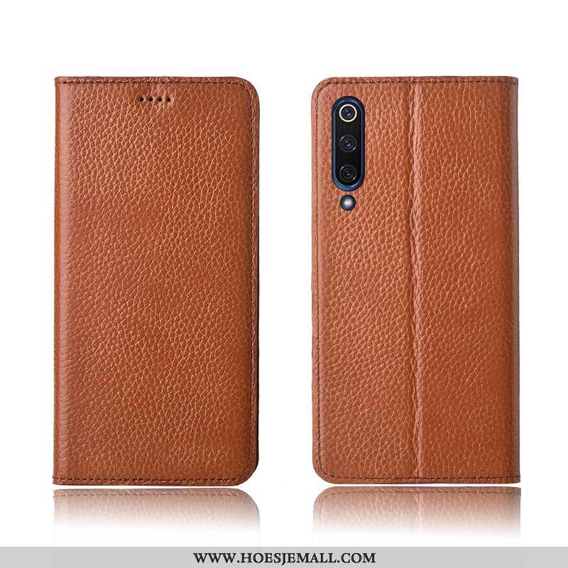 Hoesje Xiaomi Mi 9 Lite Bescherming Leren Folio All Inclusive Mini Mobiele Telefoon Siliconen Bruin