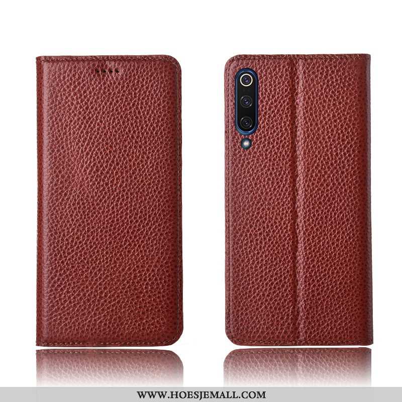 Hoesje Xiaomi Mi 9 Lite Bescherming Leren Folio All Inclusive Mini Mobiele Telefoon Siliconen Bruin