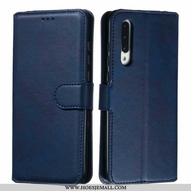 Hoes Xiaomi Mi 9 Lite Portemonnee Zacht Folio All Inclusive Bescherming Hoesje Donkerblauw Donkerbla