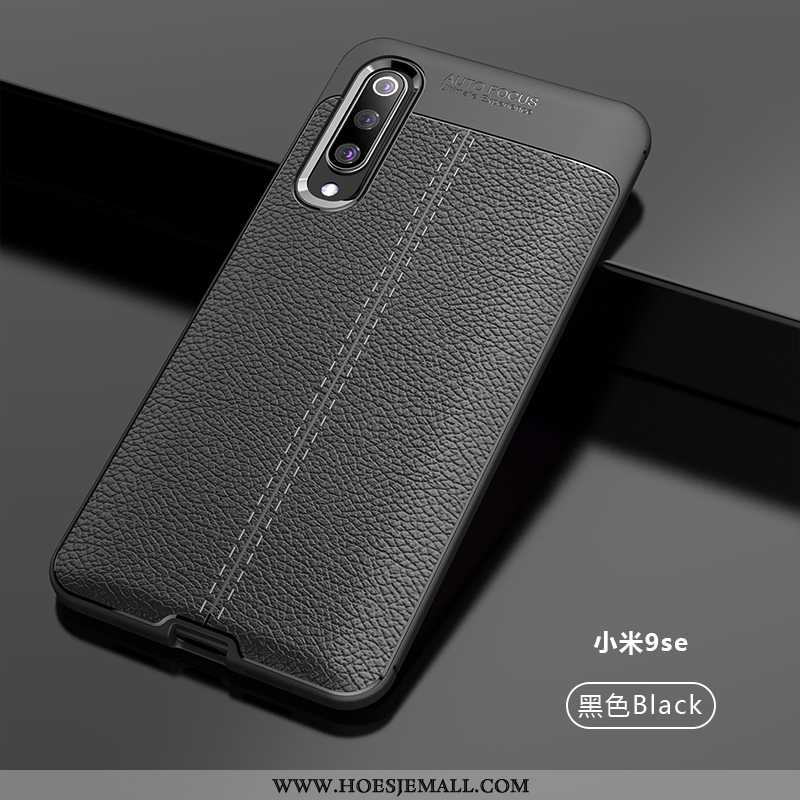 Hoesje Xiaomi Mi 9 Se Bescherming Leren Mini Leer Anti-fall All Inclusive Mobiele Telefoon Zwarte