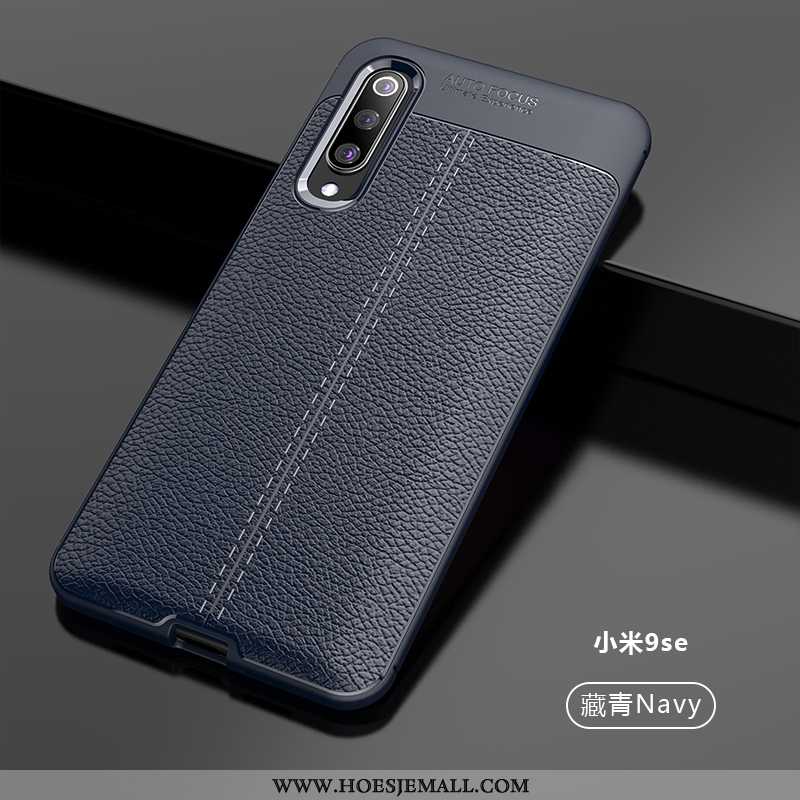 Hoesje Xiaomi Mi 9 Se Bescherming Leren Mini Leer Anti-fall All Inclusive Mobiele Telefoon Zwarte