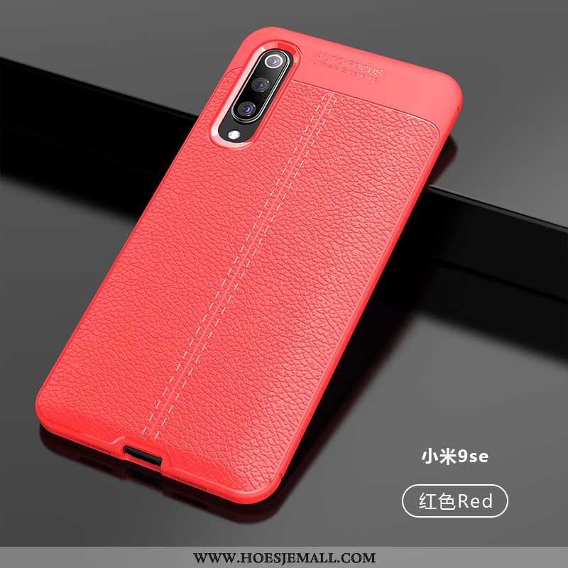 Hoesje Xiaomi Mi 9 Se Bescherming Leren Mini Leer Anti-fall All Inclusive Mobiele Telefoon Zwarte