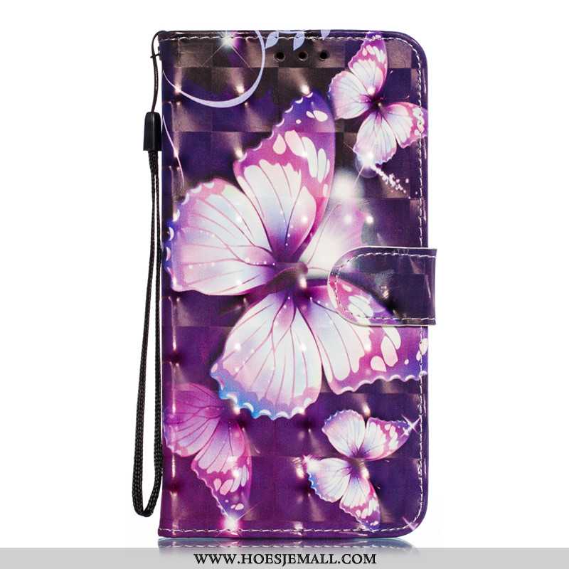 Hoes Xiaomi Mi 9 Se Leren Hoesje Zacht Anti-fall Folio Mobiele Telefoon Roze Bescherming