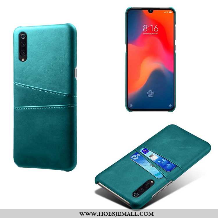 Hoesje Xiaomi Mi 9 Se Leren Persoonlijk Koe Leer Mobiele Telefoon Donkerblauw Donkerblauwe