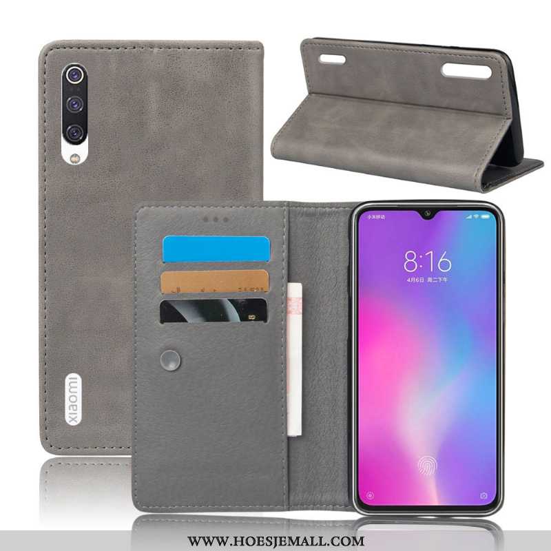 Hoes Xiaomi Mi 9 Se Leren Hoesje Portemonnee Folio Mobiele Telefoon Bescherming Bruin