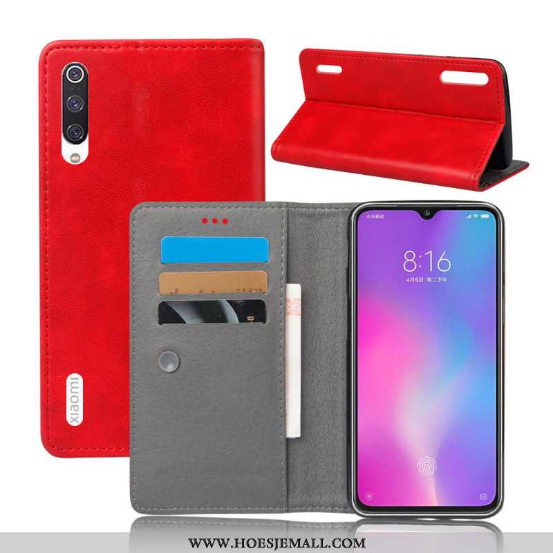 Hoes Xiaomi Mi 9 Se Leren Hoesje Portemonnee Folio Mobiele Telefoon Bescherming Bruin